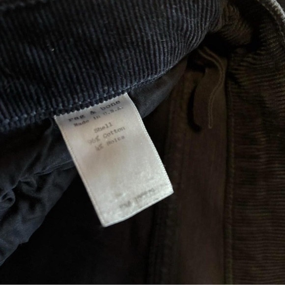 rag & bone JEAN Skinny Corduroy Pants Sz 27 Navy Blue Stretch Mid Rise USA Made - Picture 5 of 5